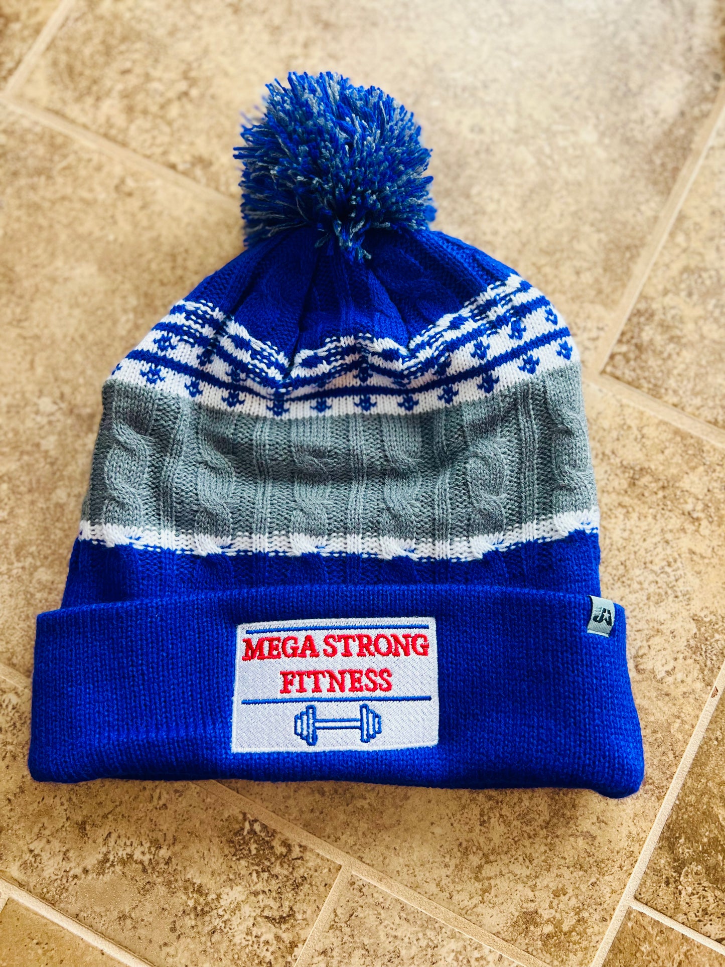 Blue & Gray Unisex MSF Beanie