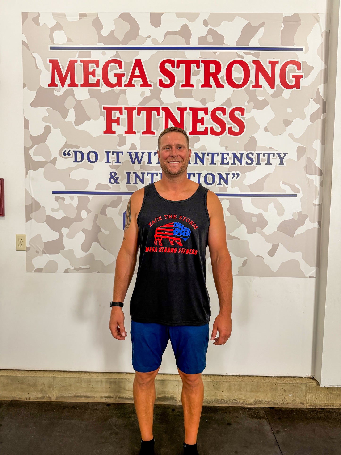 New! Men’s Black “Face the Storm” Muscle Tank