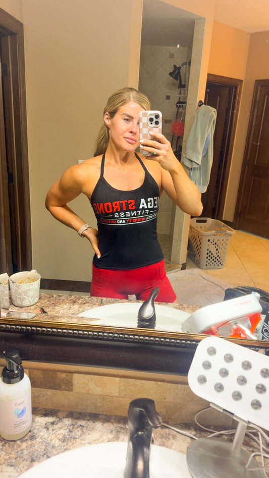 NEW!! Women’s Black Racerback Tank with Built in Bra