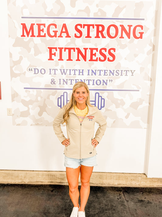 Women’s Tan Mega Strong Zip Up Jacket