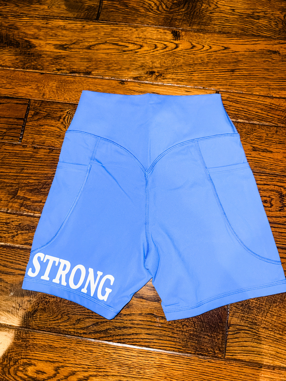 NEW! Royal Blue MEGA STRONG Spandex Pocket Shorts – Mega Strong Fitness